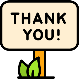 panneau où il est écrit 'thank you'
